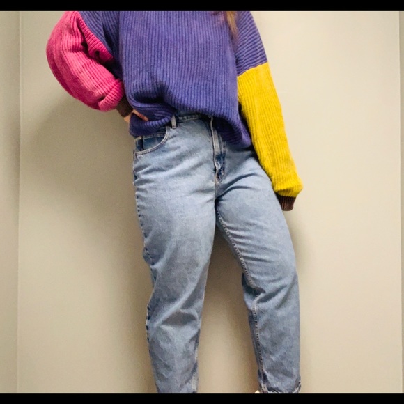 Vintage High Rise Women’s Taper Denim Blue Jeans Size 18W - Picture 9 of 9